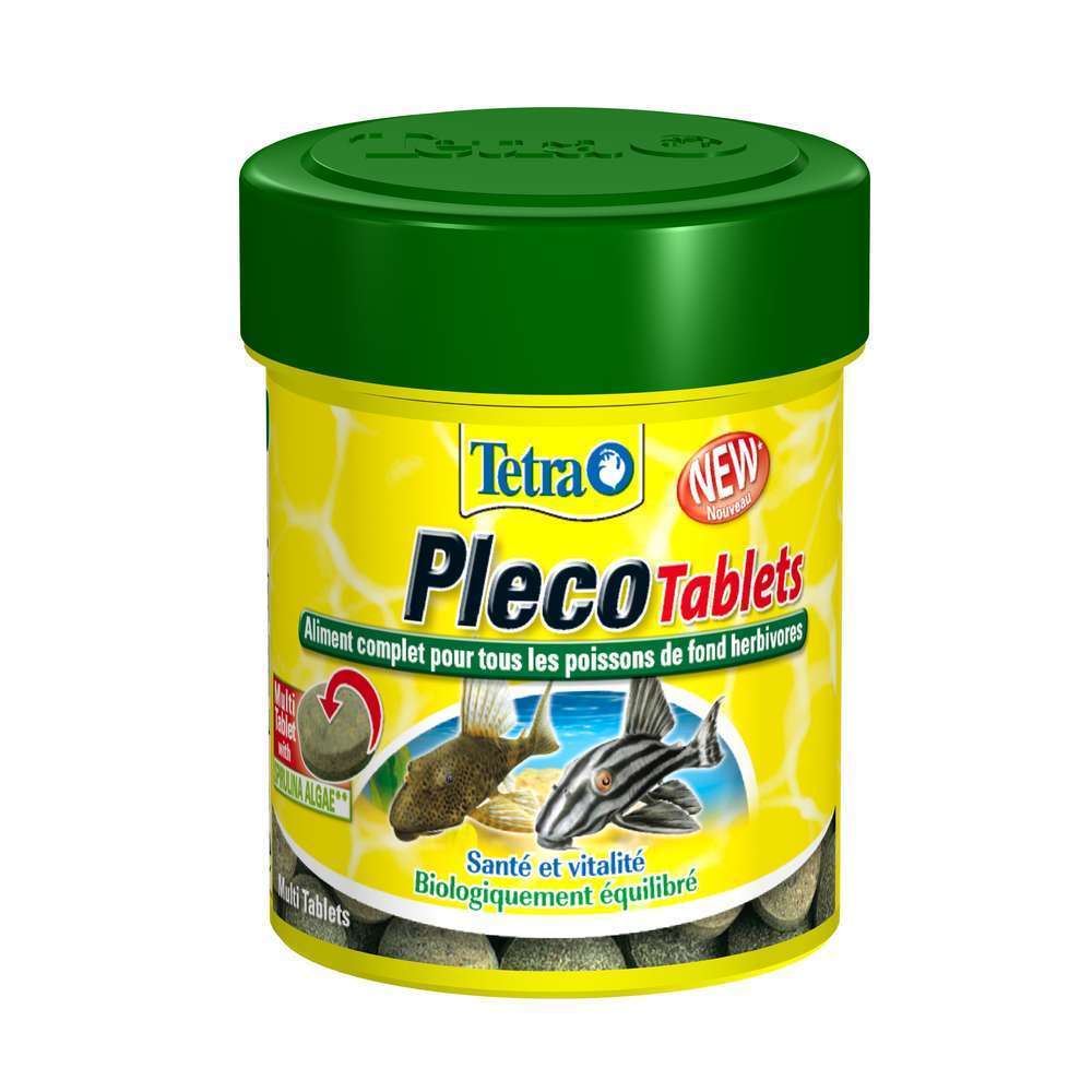 Aliment complet pour poissons de fond herbivores Tetra PlecoMin : 66ml