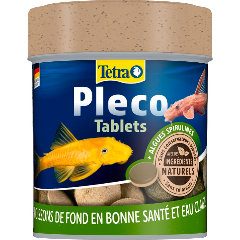 Aliment complet pour poissons de fond herbivores Tetra PlecoMin : 66ml