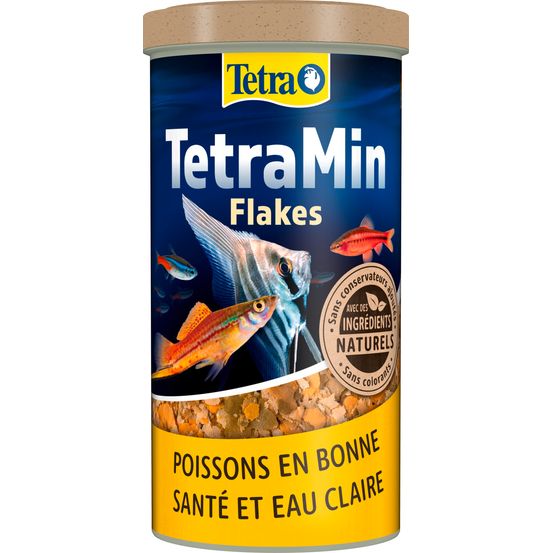 Nourriture en flocons pour poissons tropicaux TetraMin : 1L