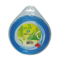 Fil nylon rond 15M 1,6 mm bleu dévidoir CDT