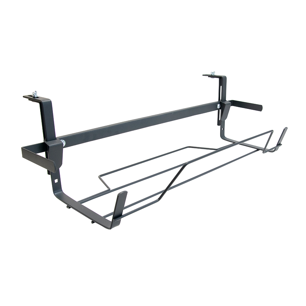 Support de jardinière extensible, en métal gris 65-84cm