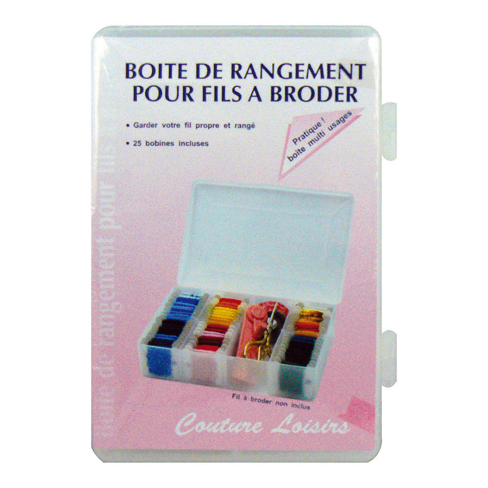 Boîte de rangement pour bobines de fil à broder