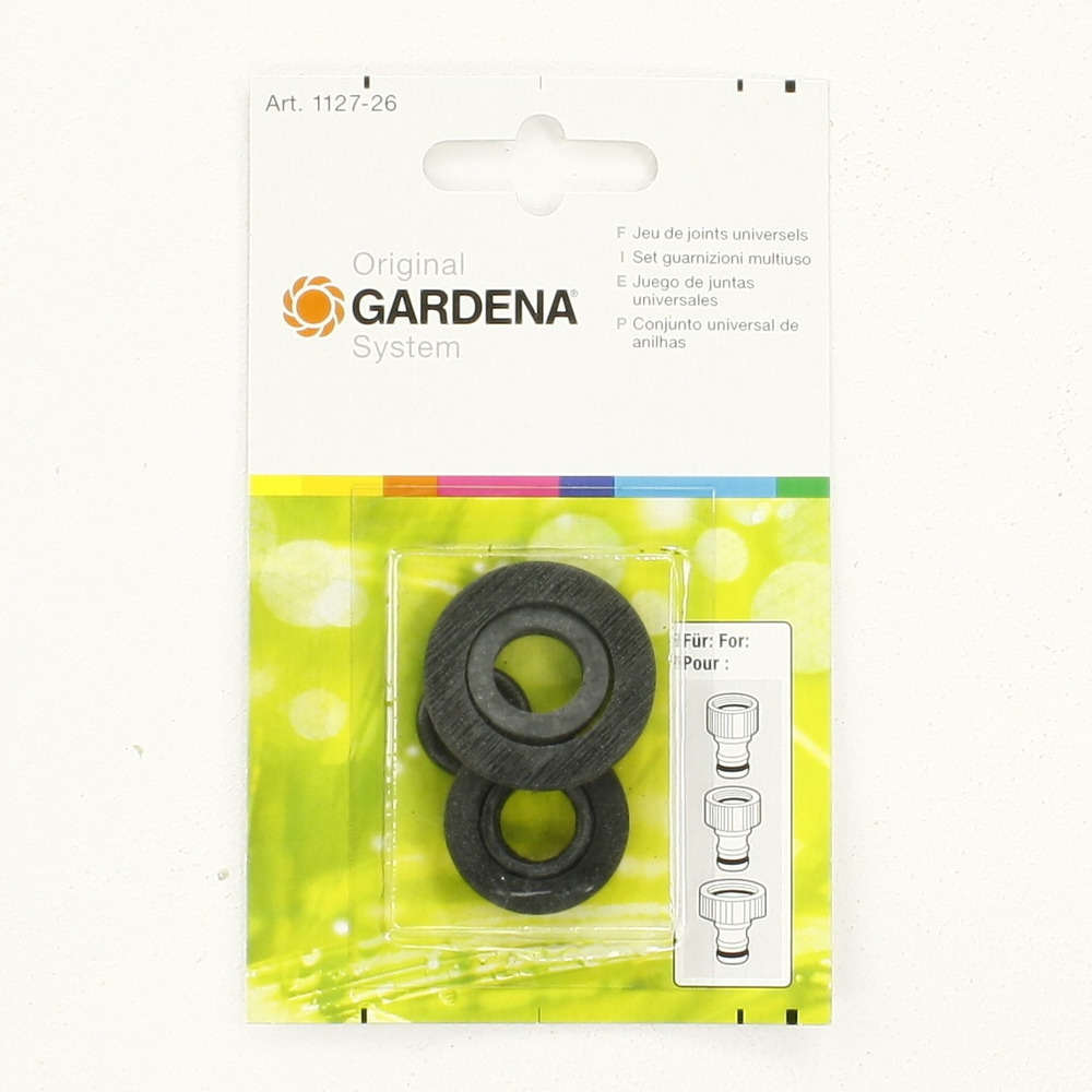 Jeu de joints universels : pour nez de robinet Gardena