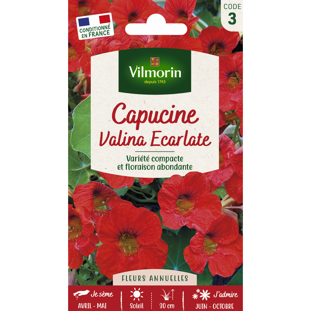 Capucine Valina écarlate : en sachet