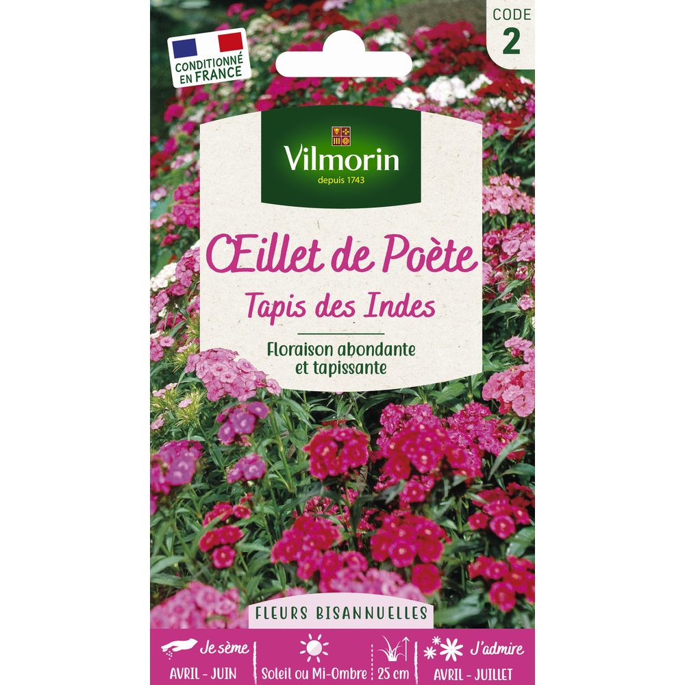 Œillet d'inde à fleur double 'couleur variée ' : en sachet