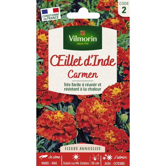 Oeillet D inde Carmen : En Sachet.
