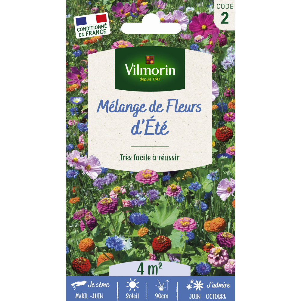 Fleurs d'été en mélange : en sachet 5 gr