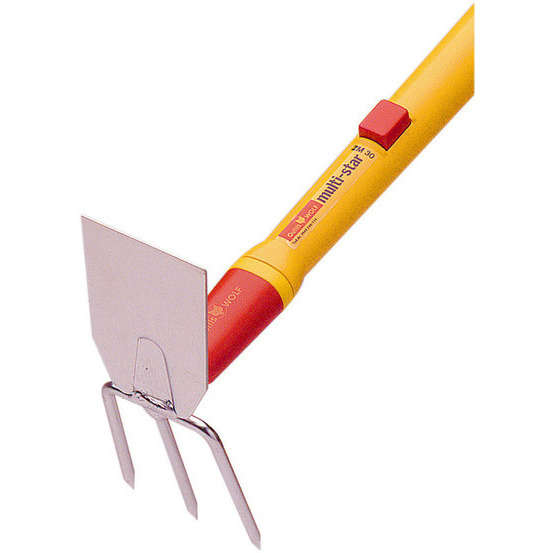 Serfouette : tête acier 3 dents L.7cm + panne