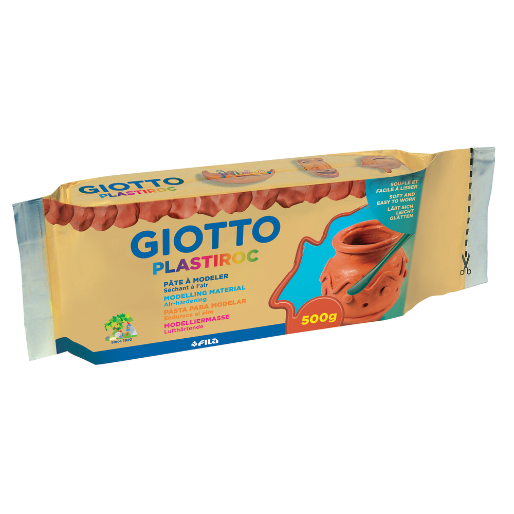 Pâte à modeler PLASTIROC Pain de 500g terra cotta