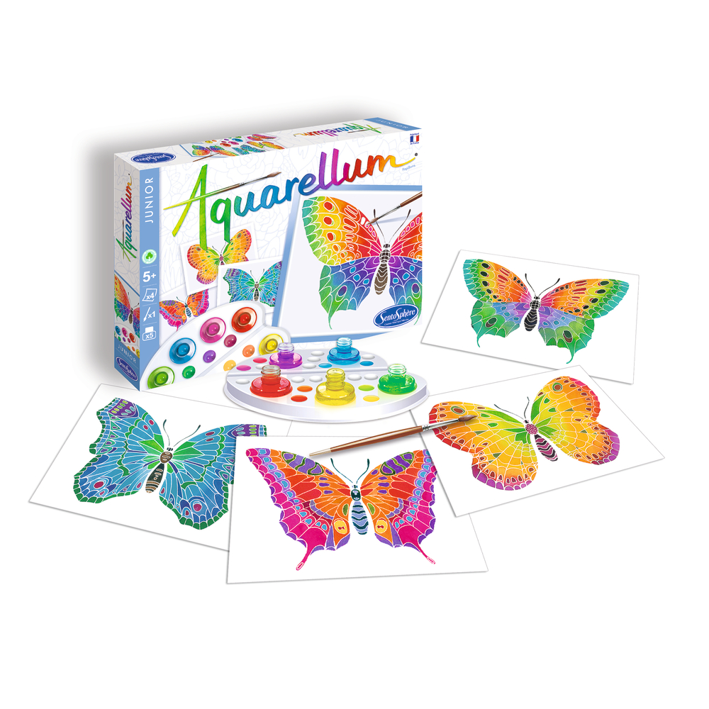 Tableau à concevoir Aquarellum junior: papillons