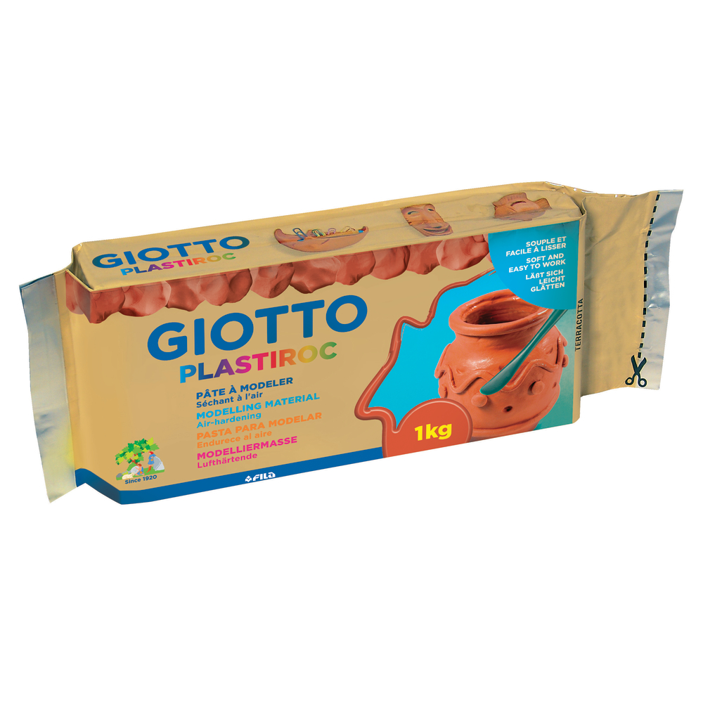 Pâte à modeler PLASTIROC Pain de 1kg terra cotta