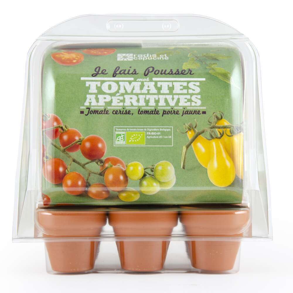 Mini serre 6 pots tomate