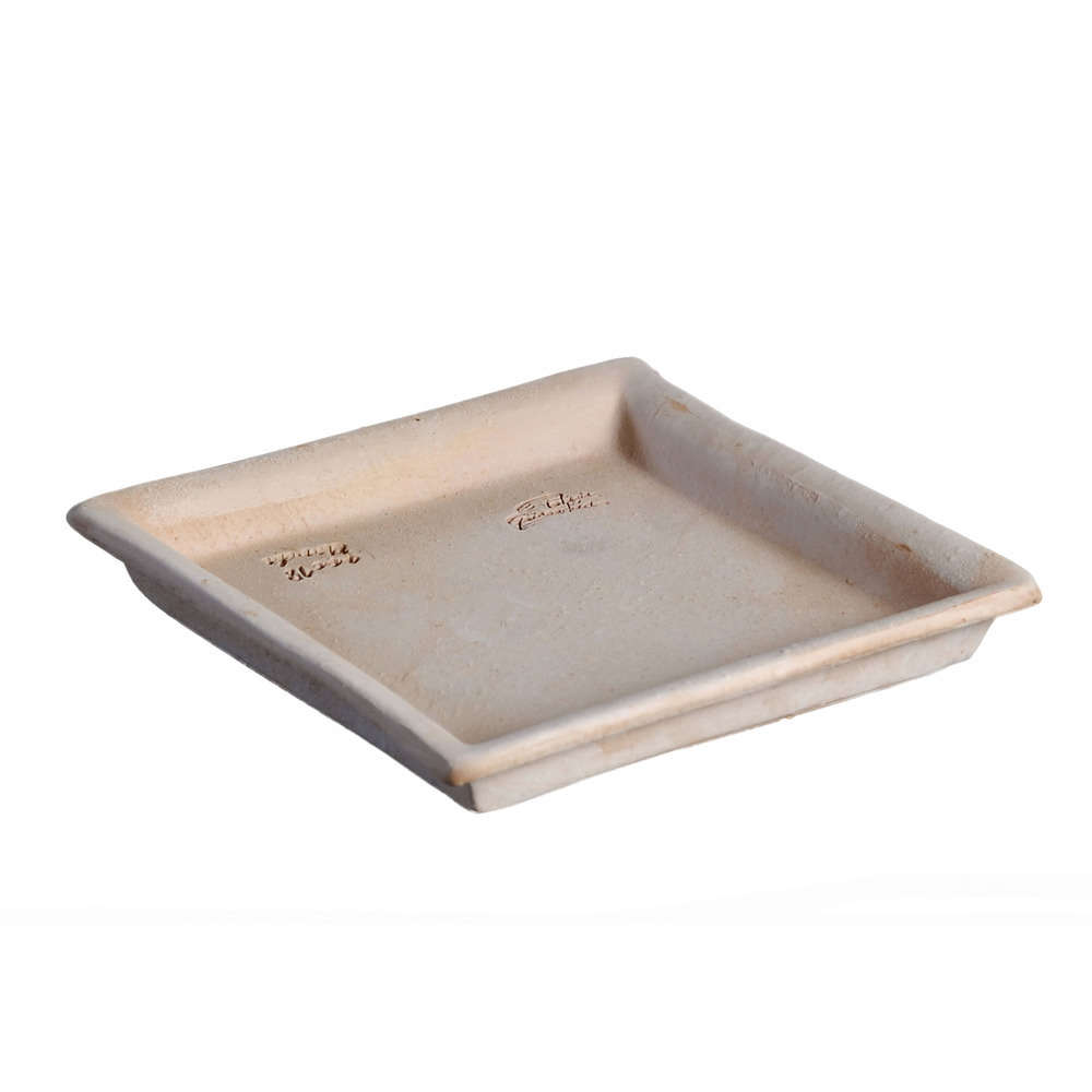 Soucoupe carrée en terre cuite L. 18 x l. 18cm