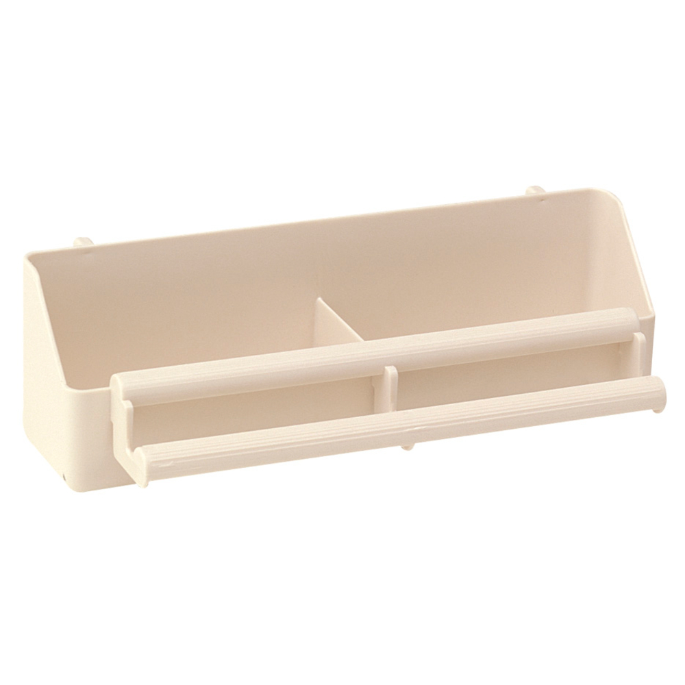 Mangeoire plastique pour oiseaux beige 21x8,5x6,5cm
