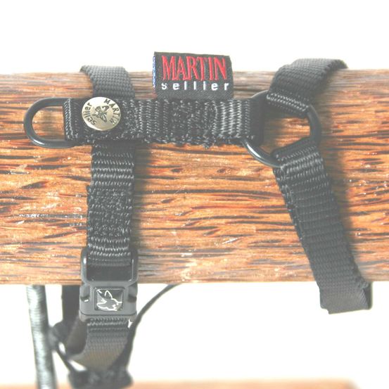 Harnais réglable pour chiens, en nylon, noir 16/35-50