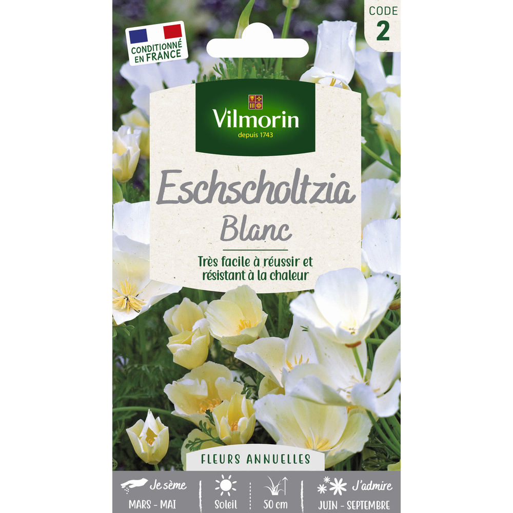 Eschscholtzia blanc : en sachet