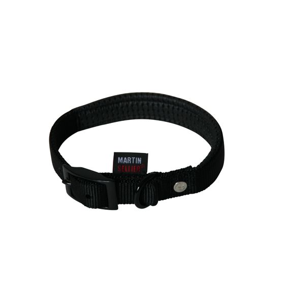 Collier confort pour chiens largeur 2cm et longueur 45cm noir