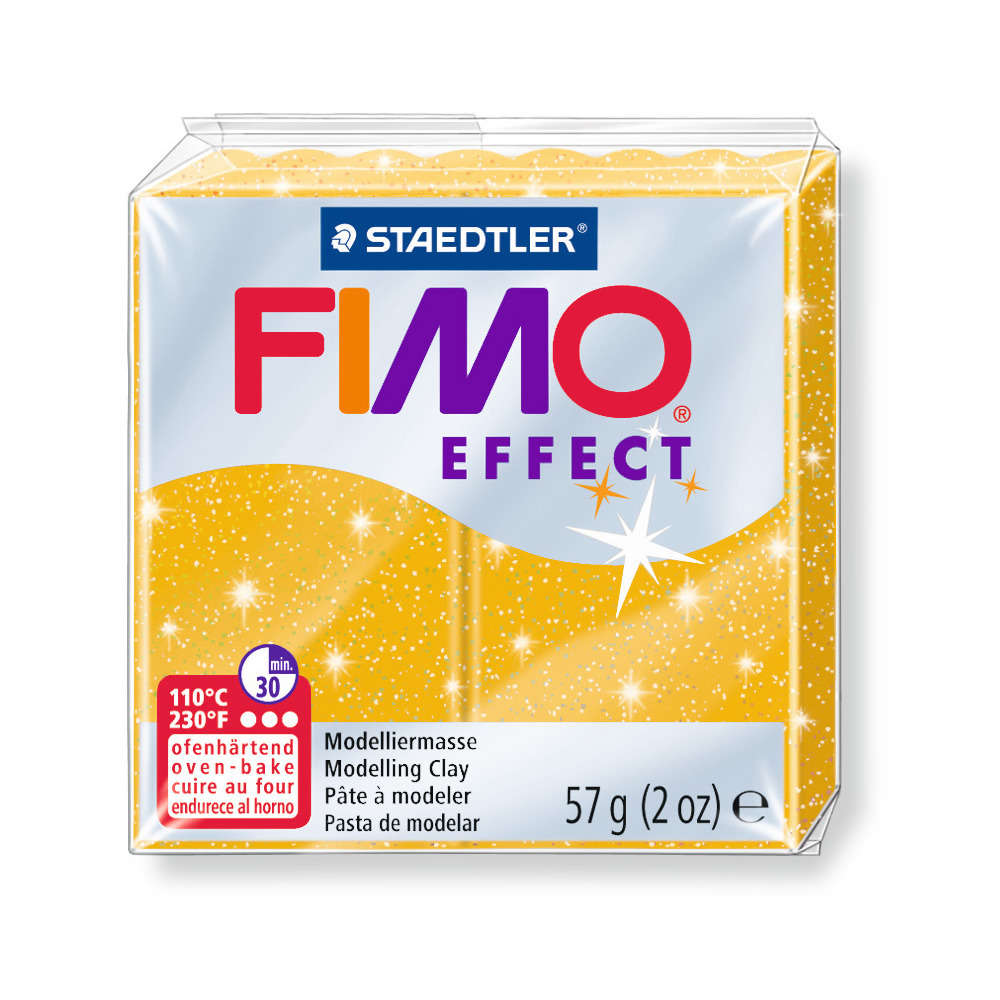Pâte Fimo Effect, 57g - Pailleté, or