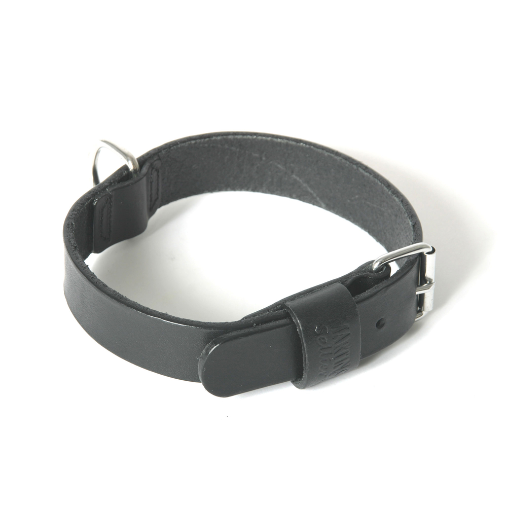 Collier pour chiens bords ronds noir : L.25/50cm noir