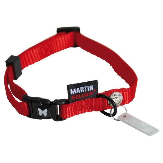 Collier réglable:en nylon rouge 10/20-30