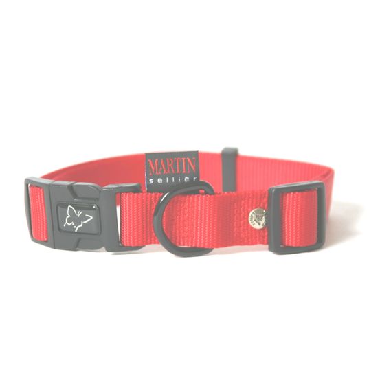 Collier pour chiens en nylon réglable 20/40-55 rouge