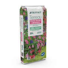 Terreau pour plantes fleuries et géraniums - sac de 20 litres
