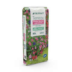 Terreau pour plantes fleuries et géraniums - sac de 50 litres