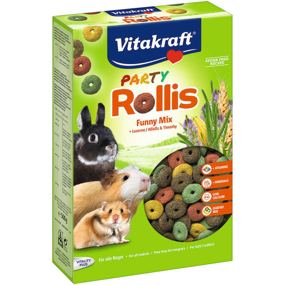 Alimentation pour rongeur : Rollis party 500gr