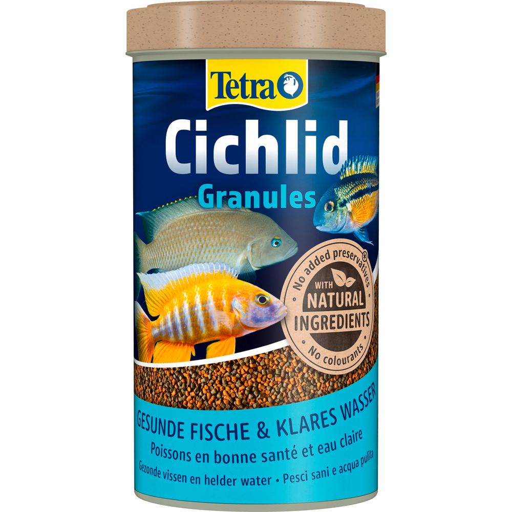 Aliment complet cichlidés de taille moyenne TetraCichlid Granule 500ML