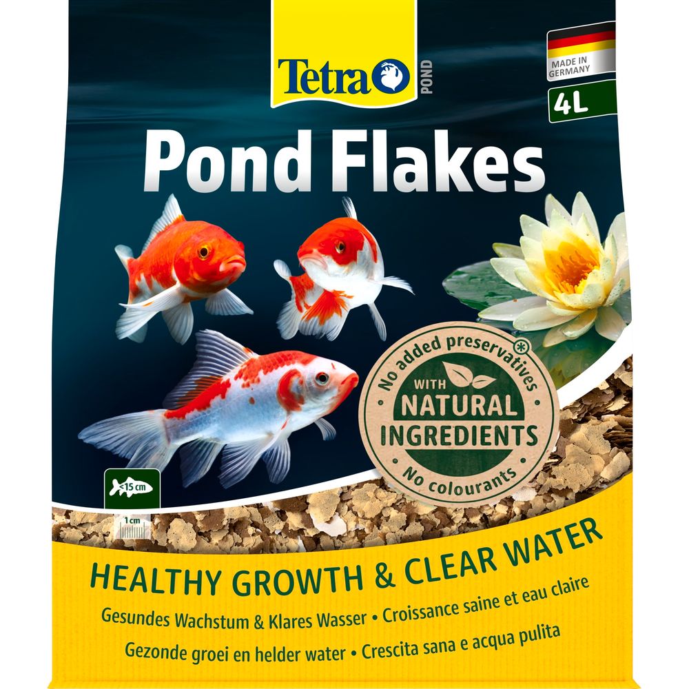 Aliment pour poissons jeunes et petite taille Tetrapond : flocons 4L
