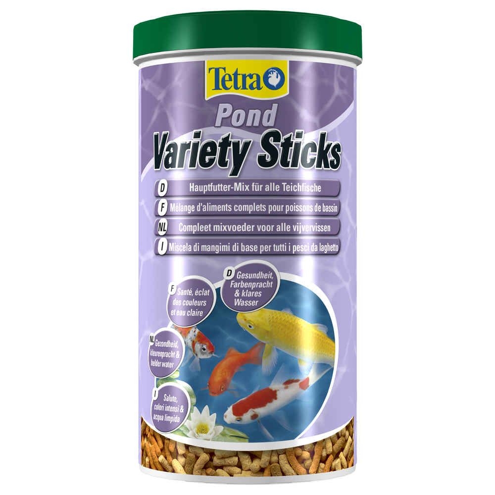 Alimentation pour carpes Koïs,mélanotes Tetrapond variety : sticks 1L