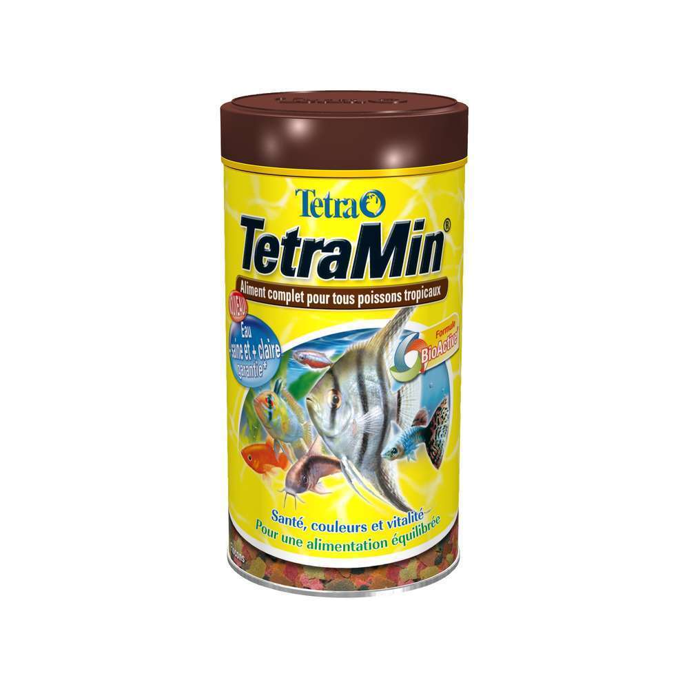 Nourriture en flocons pour poissons tropicaux TetraMin : 500 ML