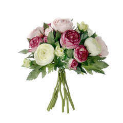 Bouquet de renoncules, rose 22 cm