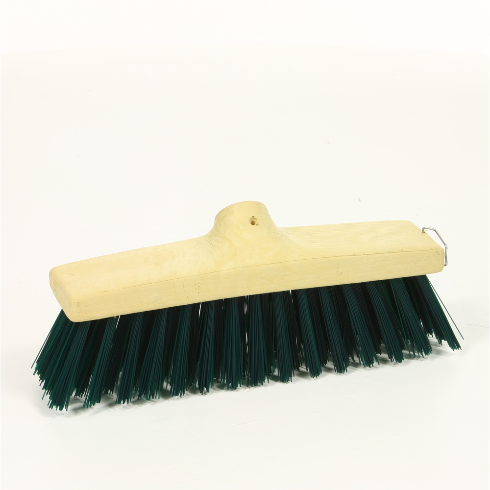 Brosse balai 32 cm fibre polypro dur sur monture pvc
