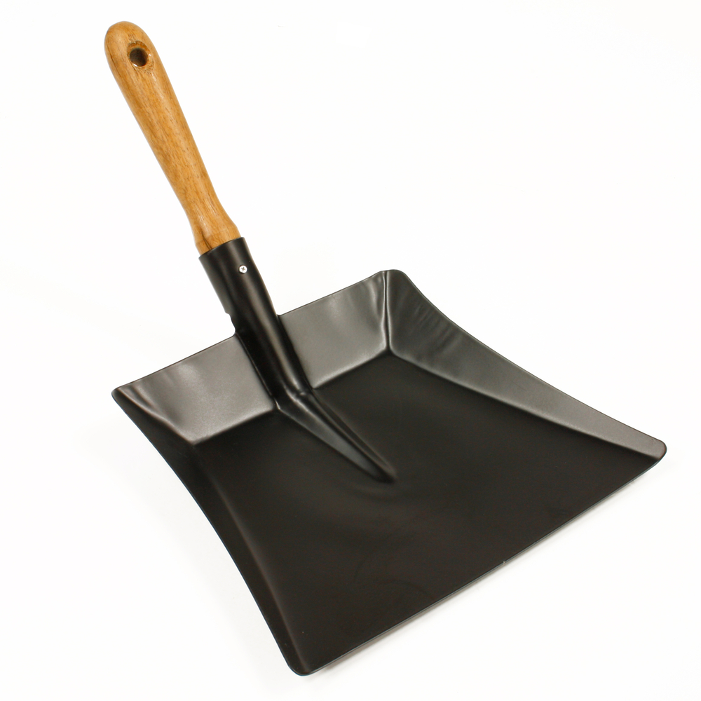 Pelle poussière métal avec manche bois L 41cm l 26cm