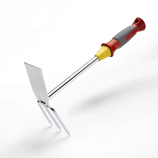 Petite serfouette : tête acier, 3 dents + 1 panne