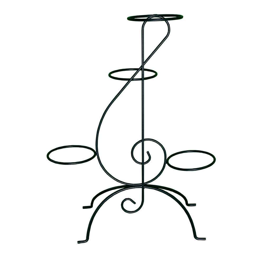 Porte plantes Clé de sol (pour 4 pots Ø 20 cm), en métal gris H. 80 cm