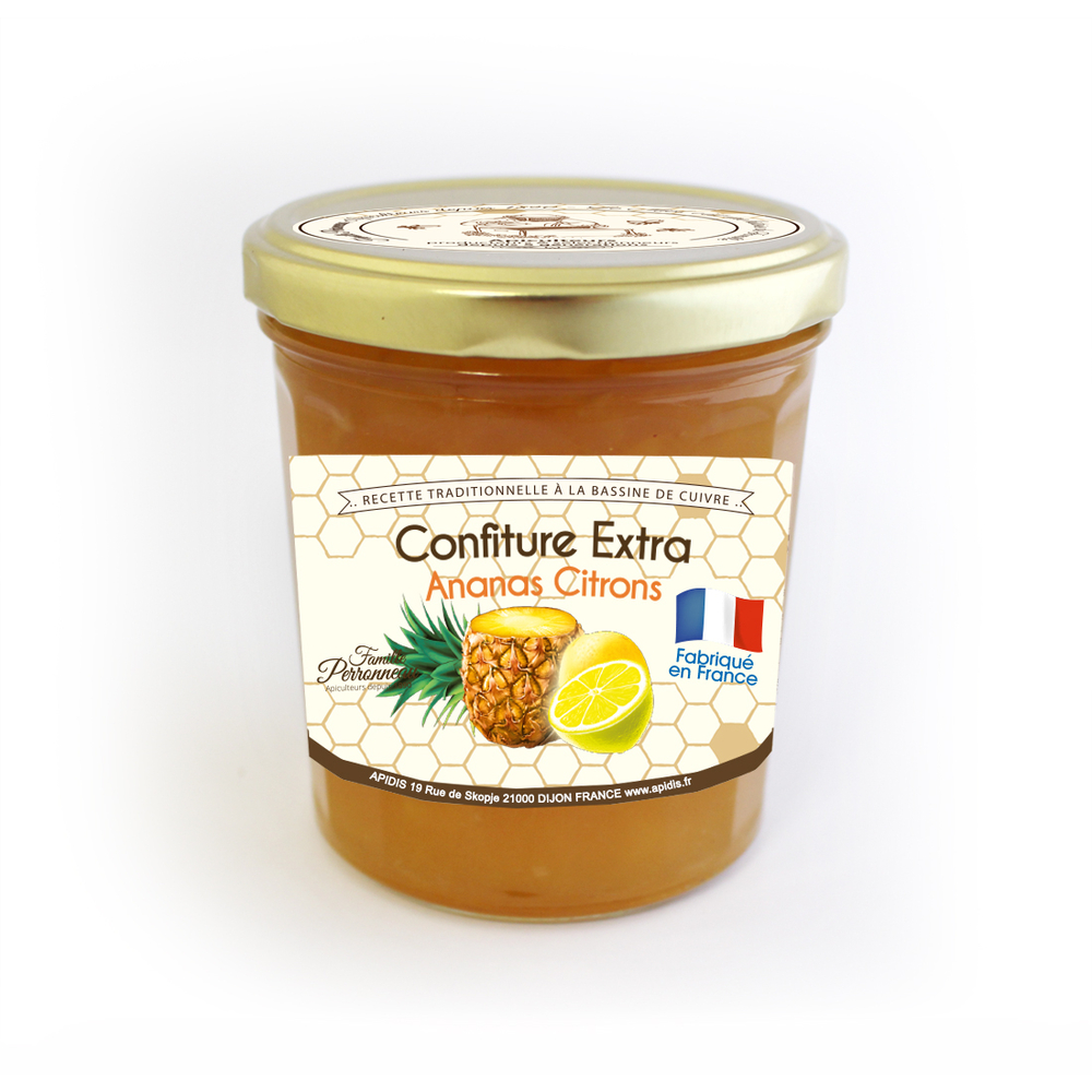 Confiture au miel, le pot de 375g - Ananas/citron