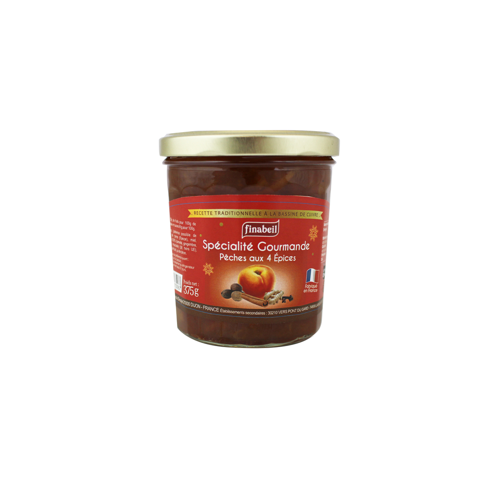 Confiture de pêche aux 4 épices - 375g