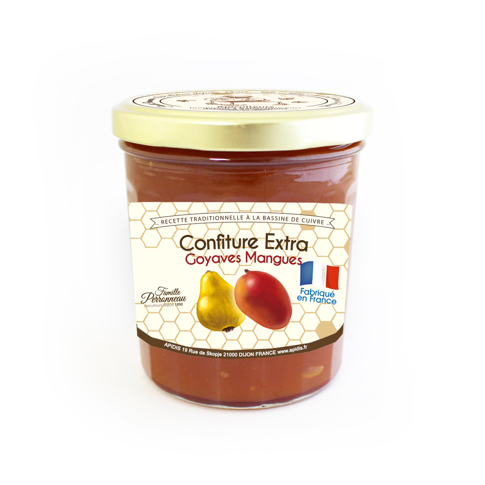 Confiture au miel, le pot de 375g - Goyaves/mangues