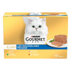 Gourmet - Boîte Gold Les Mousselines pour Chat - 12x85g