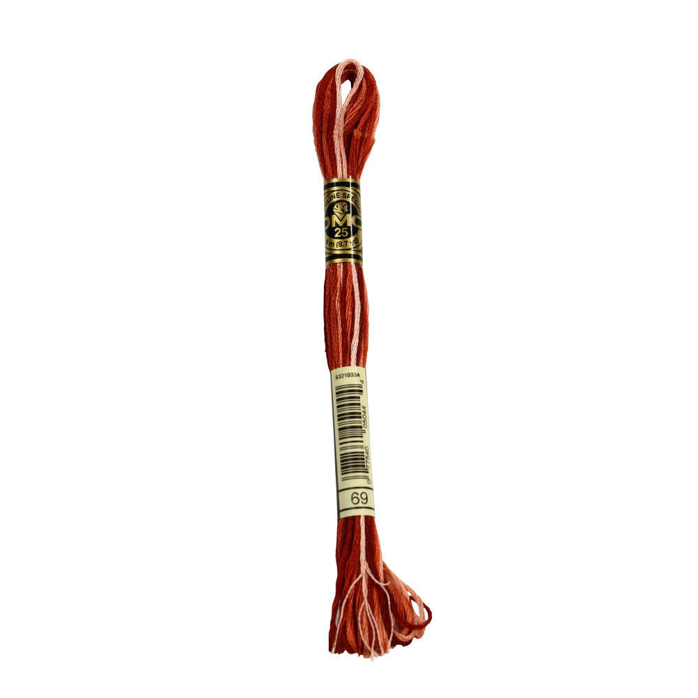 Echevette de coton mouliné spécial, 8m - Acajou ombré - 69