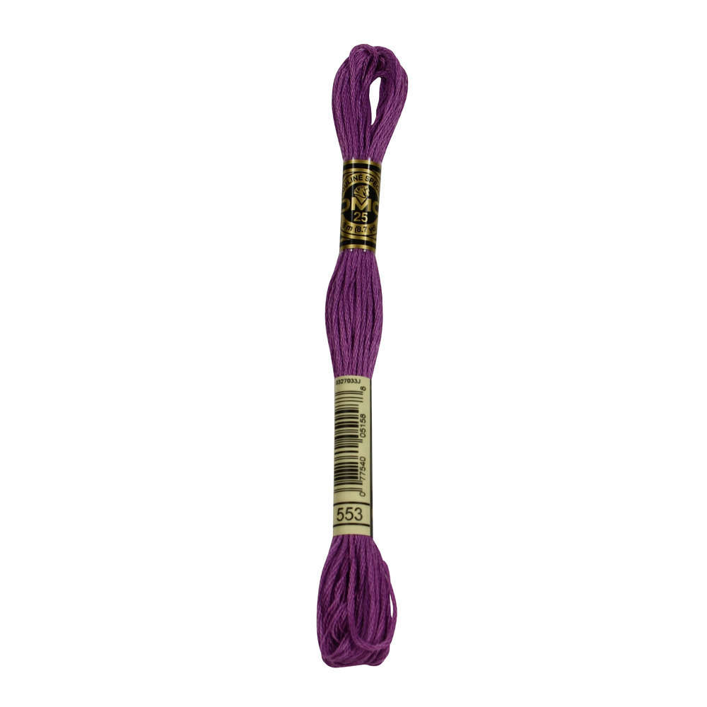 Echevette de coton mouliné spécial, 8m - Améthyste violette - 553