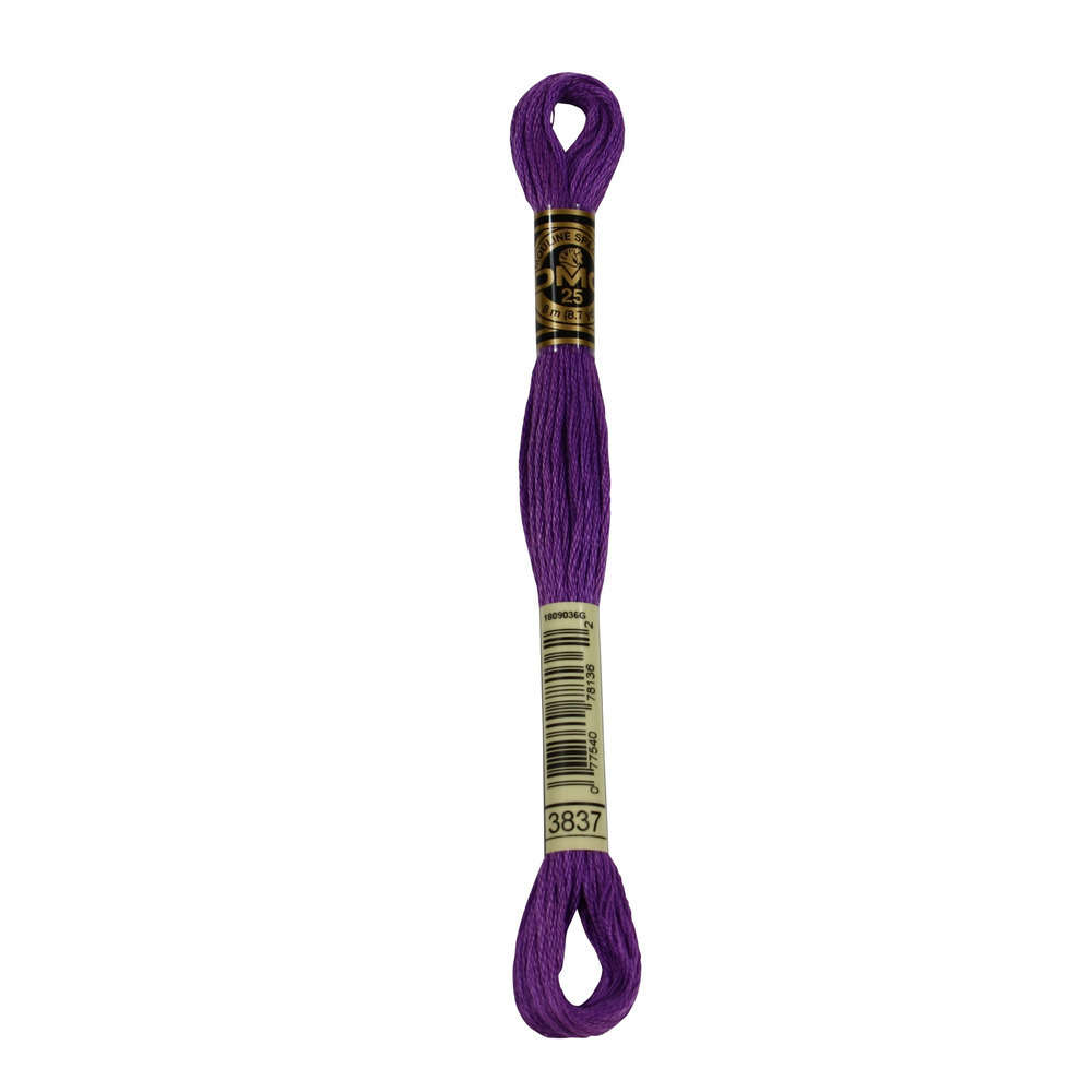 Echevette de coton mouliné spécial, 8m - Violine - 3837