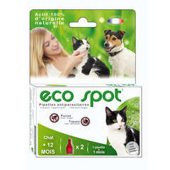 Pipette antiparasitaire chat eco spot n°1 essentiel 2x0,6ml