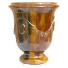 Vase Anduze en terre cuite émaillée, coloris flamme Ø 40 x H. 47 cm