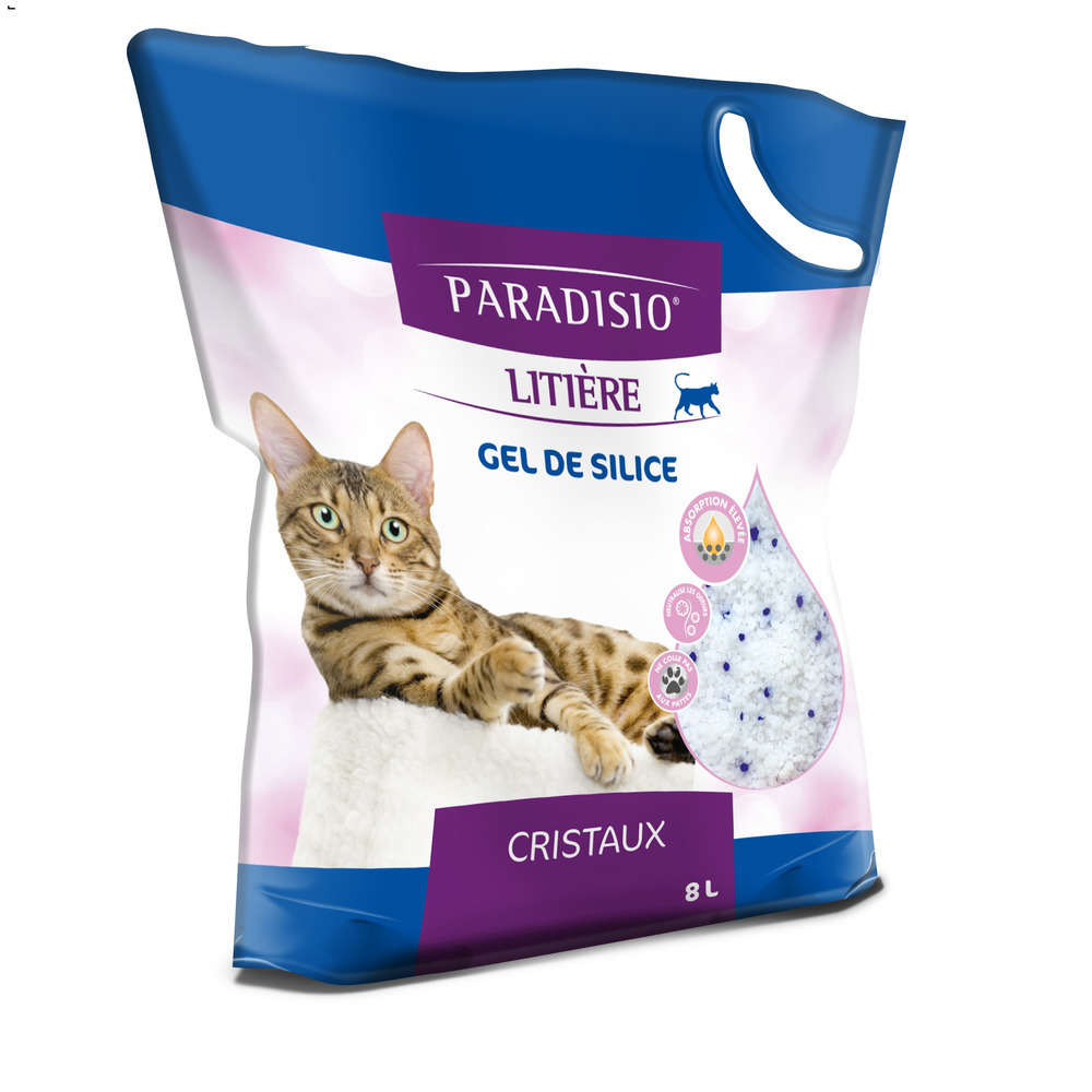Litiere Minerale Pour Chat Silicate 8 Litres Paradisio Truffaut