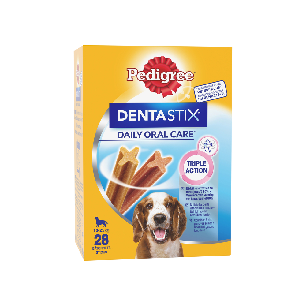 Os à mâcher Dentastix moyen et grand chien : 28 sticks 720gr