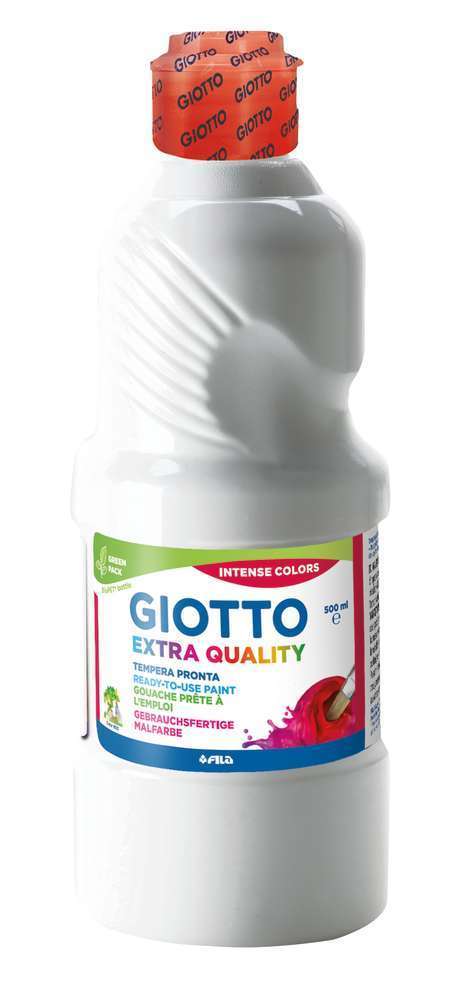 Gouache blanche Giotto, le flacon de 500 ml prêt à l'emploi