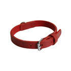 Collier pour chiens bords ronds noir : L.14/35cm rouge